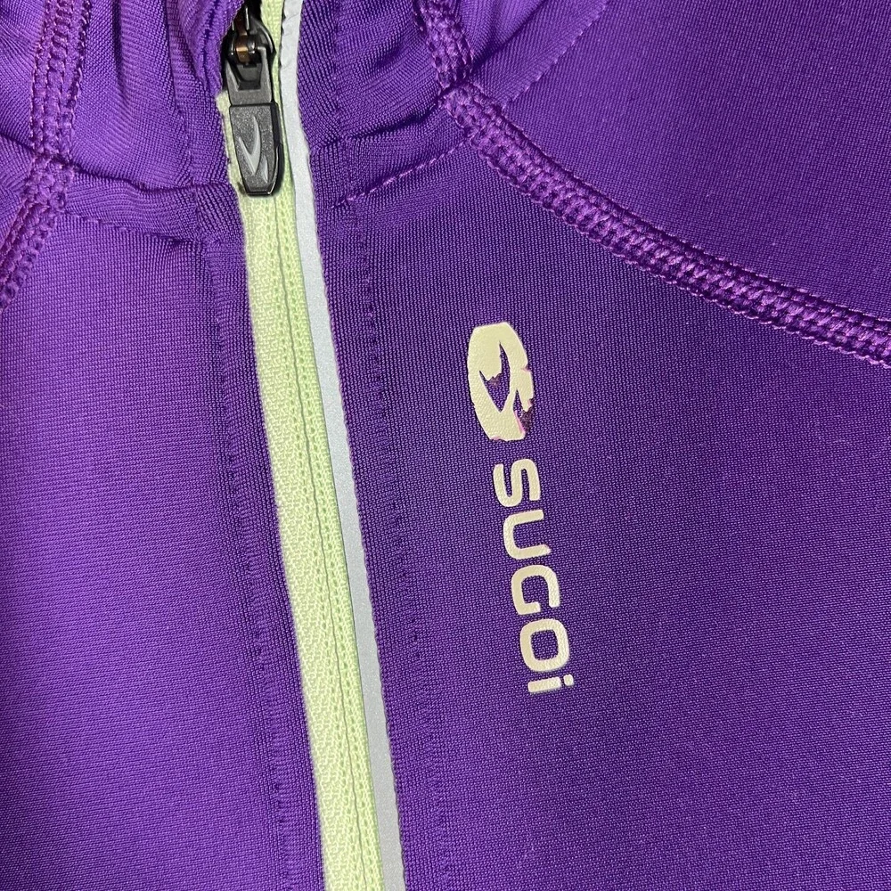 Sugoi Pullover Womens Medium Purple Midzero 1/4 Zip Thermal Cycling Fleece Top